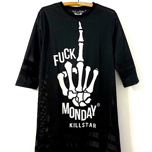 NWOT Killstar F*ck Monday mesh hockey dress - Picture 11 of 13